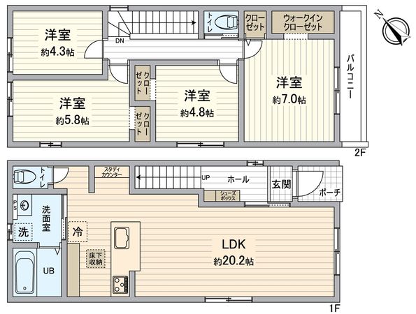 中村区宿跡町2丁目 2号棟 間取図(平面図) 中村区宿跡町2丁目 2号棟 間取図(平面図)