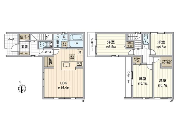 中村区猪之越町2丁目 1号棟 間取図(平面図) 中村区猪之越町2丁目 1号棟 間取図(平面図)