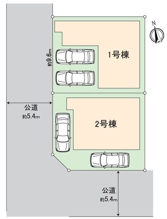 中村区猪之越町2丁目 1号棟 全体区画図 中村区猪之越町2丁目 1号棟 全体区画図