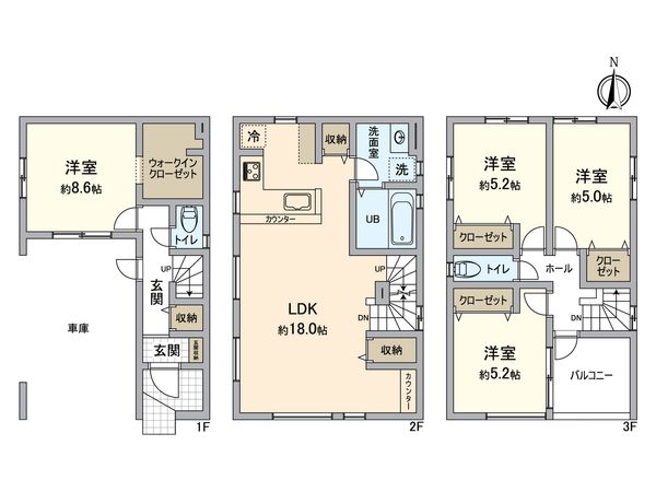 中村区北畑町一丁目 新築戸建 間取図(平面図)