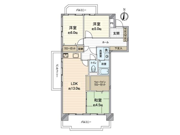 エスポア中村公園Ⅱ号館 間取図(平面図) エスポア中村公園Ⅱ号館 間取図(平面図)