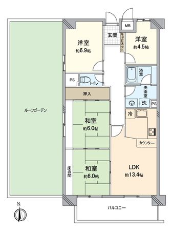 シティコーポ黄金 間取図(平面図) シティコーポ黄金 間取図(平面図)