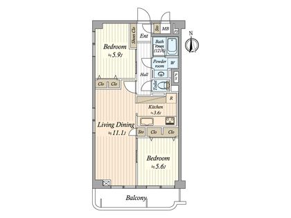 ドミール東山 間取図(平面図)