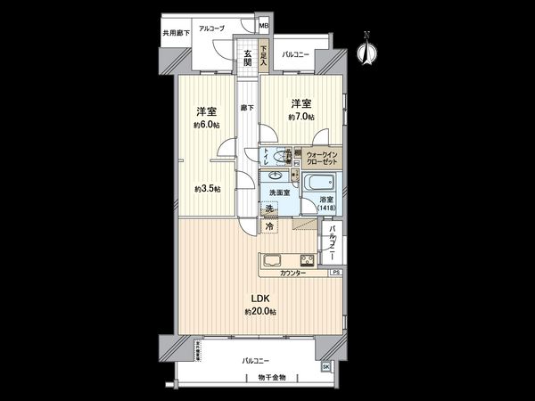 ロフティ岩塚 間取図(平面図) ロフティ岩塚 間取図(平面図)