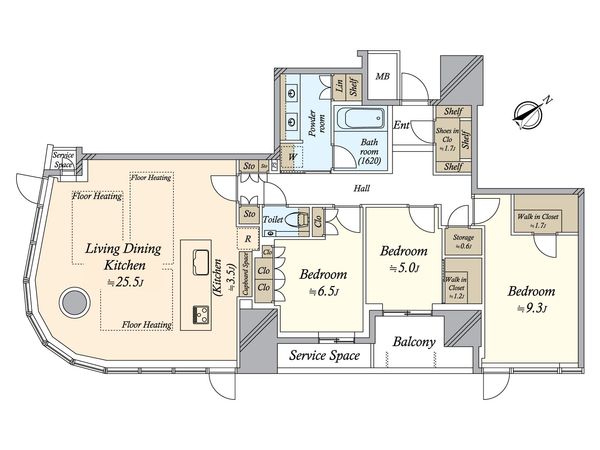 パークコート覚王山山門町 間取図(平面図)
