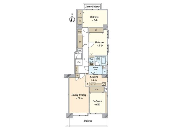 パークシティ鳥見 D棟 間取図(平面図) パークシティ鳥見 D棟 間取図(平面図)