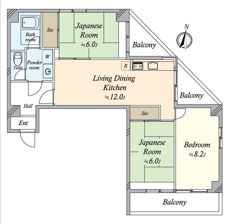 ジャルダン塩釜 間取図(平面図)