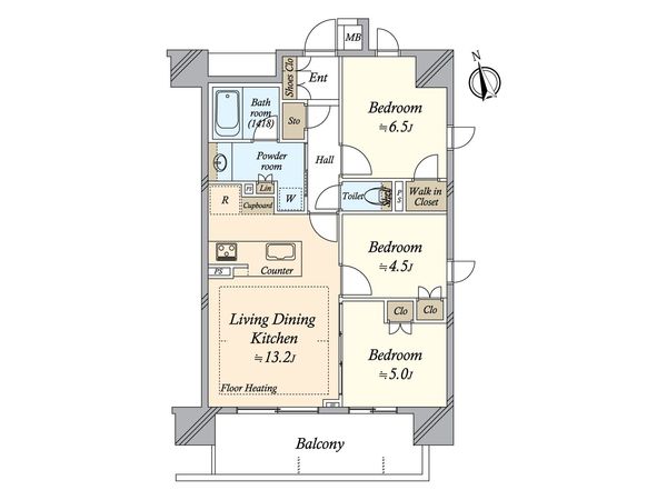 オープンレジデンシア名駅那古野 間取図(平面図) オープンレジデンシア名駅那古野 間取図(平面図)