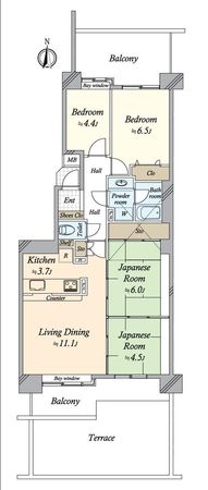 鳥見パーク・マンション三番街南棟 間取図(平面図) 鳥見パーク・マンション三番街南棟 間取図(平面図)