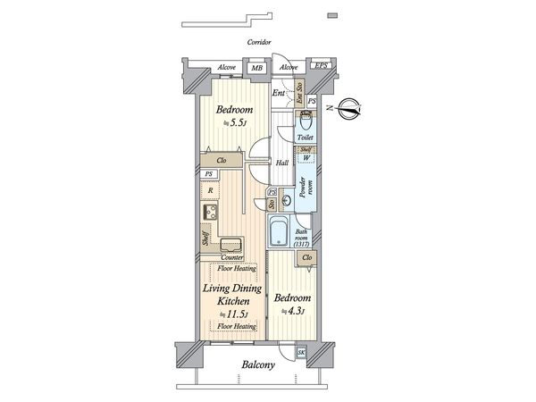 プレサンスロジェ名古屋駅SOUTH 間取図(平面図)