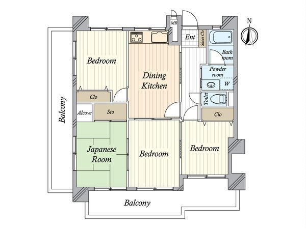 ライオンズマンション深川町 間取図