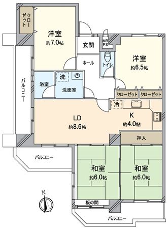 ユニーブル植田パークマンション 間取図(平面図) ユニーブル植田パークマンション 間取図(平面図)
