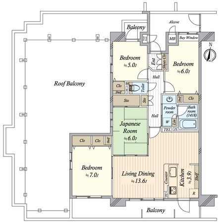 シャトレ愛松甚目寺 間取図(平面図) シャトレ愛松甚目寺 間取図(平面図)