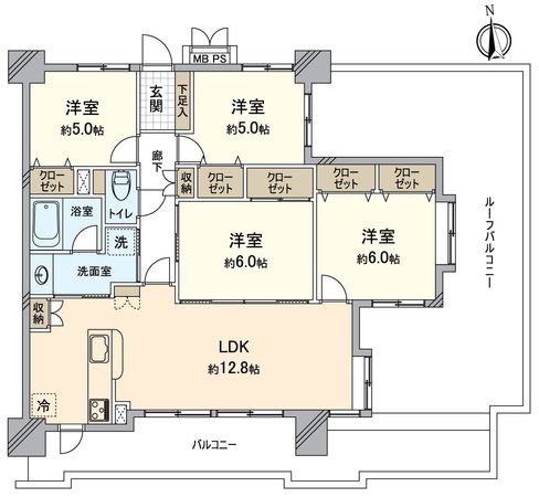 ライオンズマンション浄心 間取図(平面図) ライオンズマンション浄心 間取図(平面図)