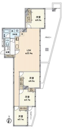庄内コーポラス A棟 間取図(平面図) 庄内コーポラス A棟 間取図(平面図)