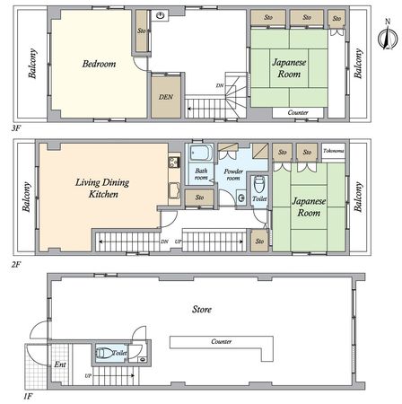 中村区太閤通6丁目 店舗付住宅 間取図(平面図)