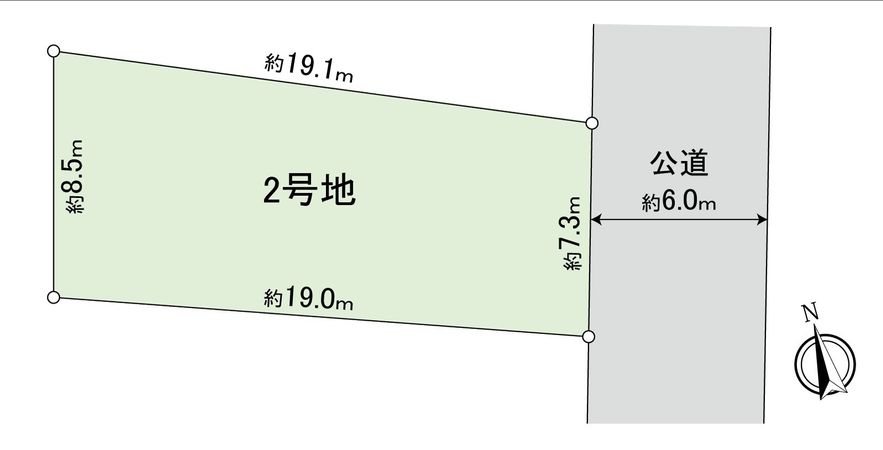 天白区土原一丁目 2号地 区画図 天白区土原一丁目 2号地 区画図