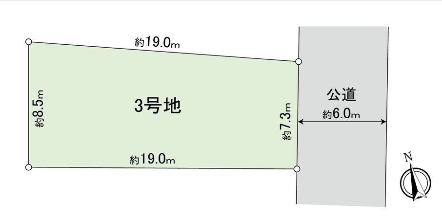 天白区土原一丁目 3号地 区画図 天白区土原一丁目 3号地 区画図