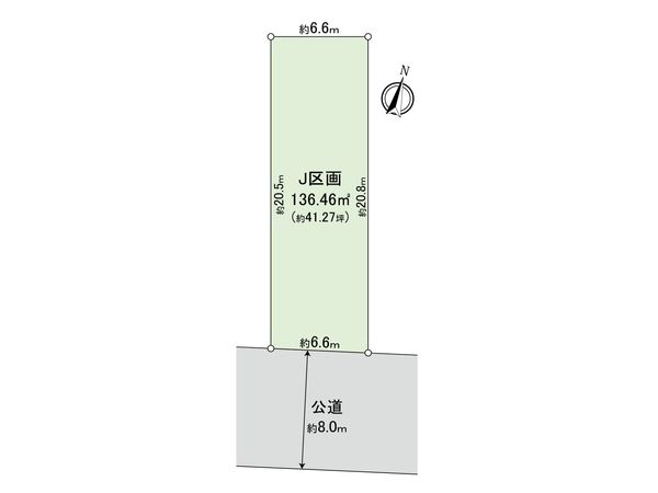 天白区海老山町 J区画 区画図 天白区海老山町 J区画 区画図
