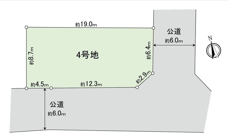 天白区土原一丁目 4号地 区画図 天白区土原一丁目 4号地 区画図