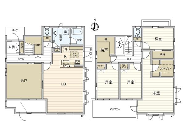 天白区梅が丘三丁目 戸建 間取図(平面図) 天白区梅が丘三丁目 戸建 間取図(平面図)