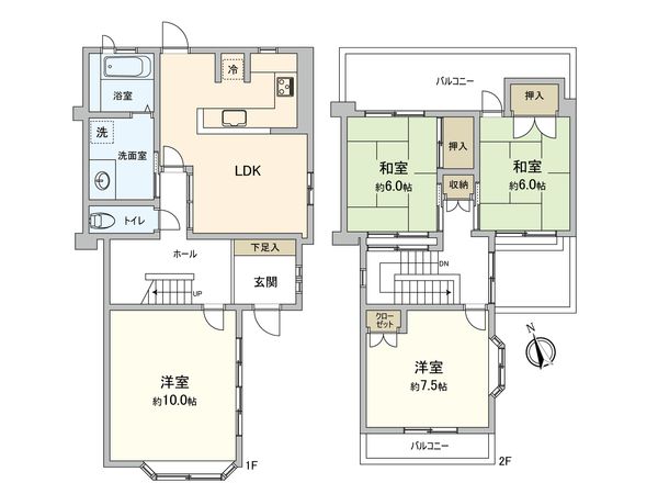天白区福池一丁目 戸建 間取図(平面図) 天白区福池一丁目 戸建 間取図(平面図)