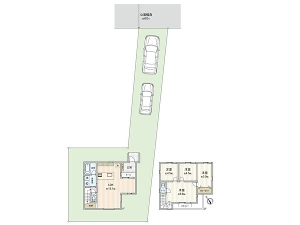 天白区高島一丁目 2号棟 間取図(平面図)