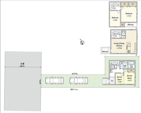 天白区一本松一丁目 新築3号棟 間取図(平面図) 天白区一本松一丁目 新築3号棟 間取図(平面図)