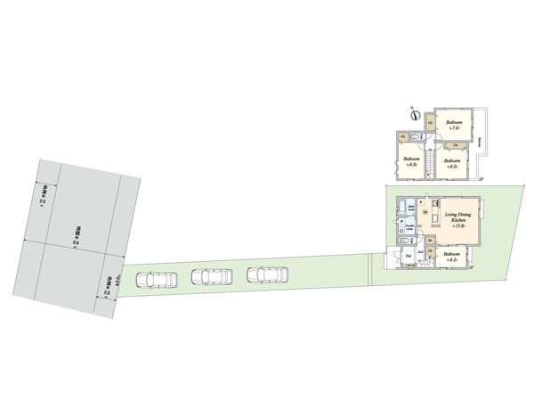 天白区土原三丁目 D号棟 間取図(平面図) 天白区土原三丁目 D号棟 間取図(平面図)