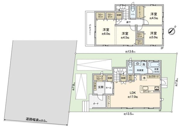 天白区平針南一丁目 B棟 間取図(平面図) 天白区平針南一丁目 B棟 間取図(平面図)
