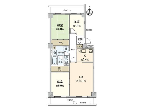 パロスみよし町 間取図(平面図) パロスみよし町 間取図(平面図)
