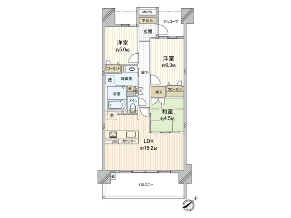 ライオンズ原パークフォート 間取図(平面図) 間取図(平面図)