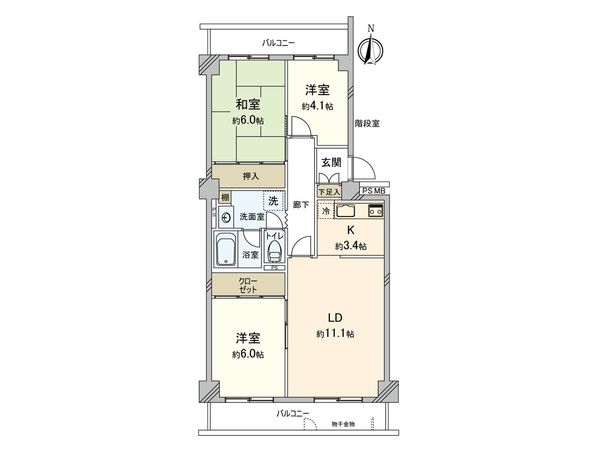 パロスみよし町 間取図(平面図) パロスみよし町 間取図(平面図)