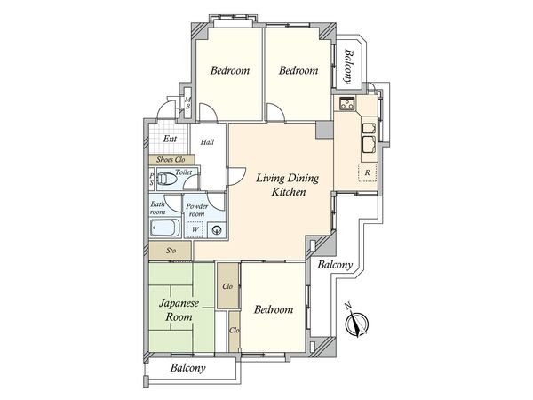三旺マンション第3原 間取図(平面図)
