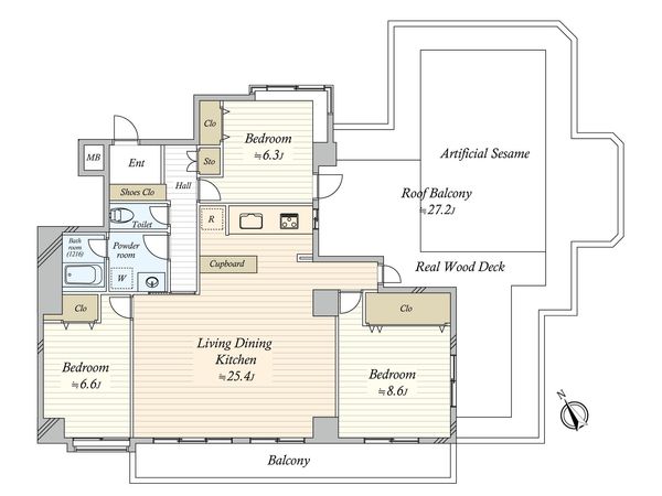 三旺マンション第3原 間取図(平面図) 三旺マンション第3原 間取図(平面図)