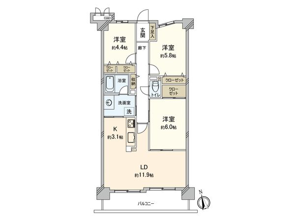 ネオハイツ平針南 間取図(平面図) ネオハイツ平針南 間取図(平面図)