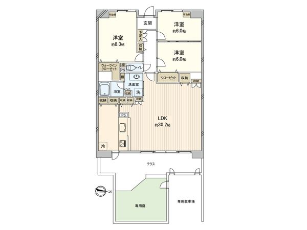 エルシエロ日進 太陽の館 間取図(平面図) エルシエロ日進 太陽の館 間取図(平面図)