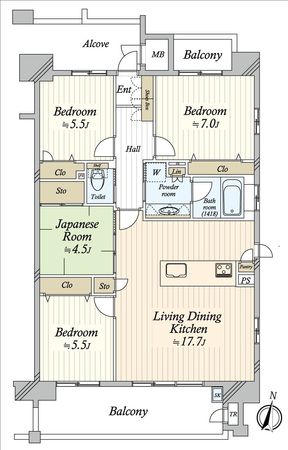 フレスト野並 間取図(平面図) フレスト野並 間取図(平面図)