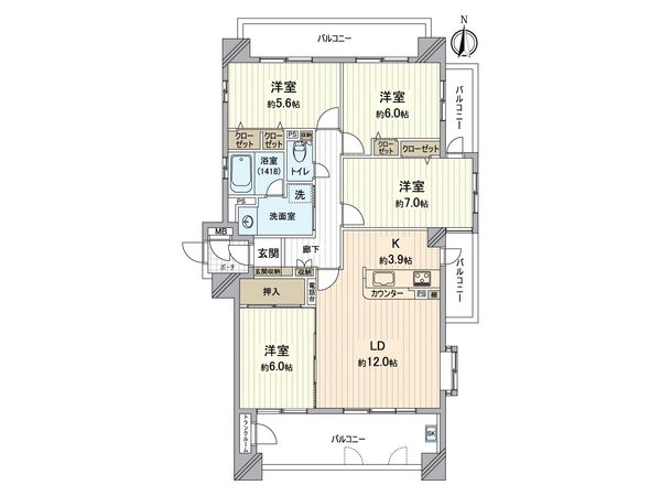 グラン・コート豊田本町 間取図(平面図) グラン・コート豊田本町 間取図(平面図)