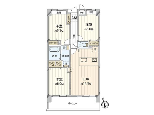 ライオンズマンション平針南 間取図(平面図) ライオンズマンション平針南 間取図(平面図)