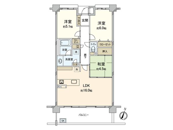 ダイアパレス荒池緑地 間取図(平面図) ダイアパレス荒池緑地 間取図(平面図)