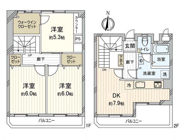 天白第三住宅 間取図(平面図) 天白第三住宅 間取図(平面図)