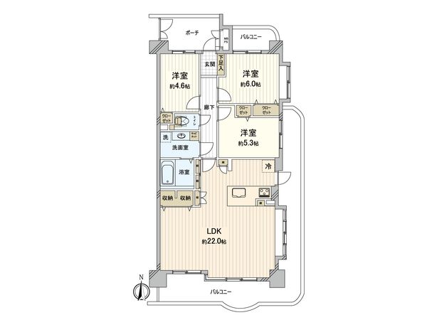 ライオンズガーデン植田中央 間取図(平面図) 間取図(平面図)
