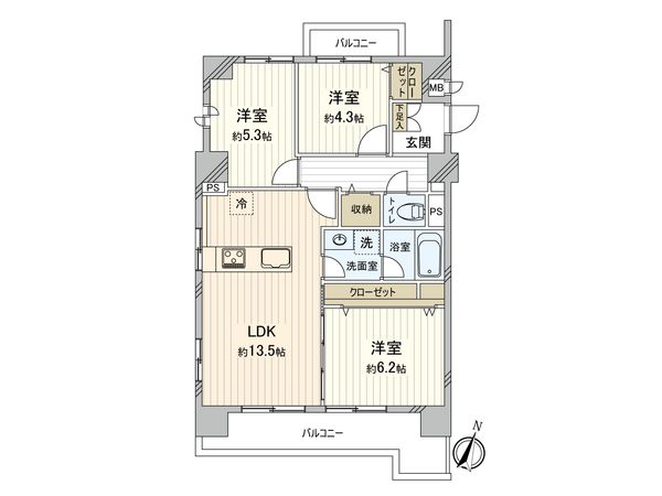 ライオンズマンション原 間取図(平面図) 間取図(平面図)