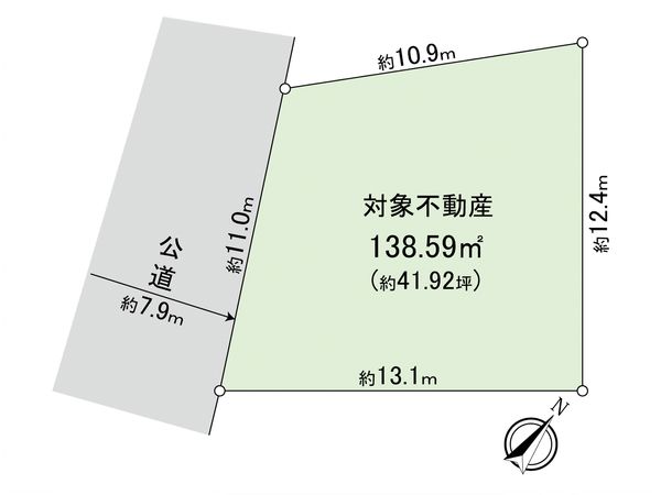 名東区極楽2丁目 1区画 区画図