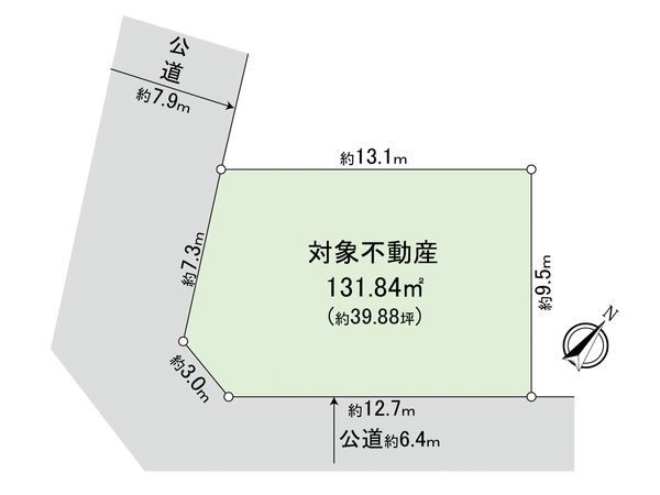 名東区極楽2丁目 2区画 区画図
