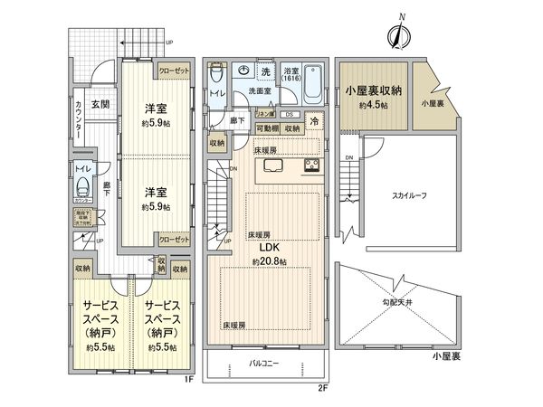 名東区高間町 間取図(平面図)