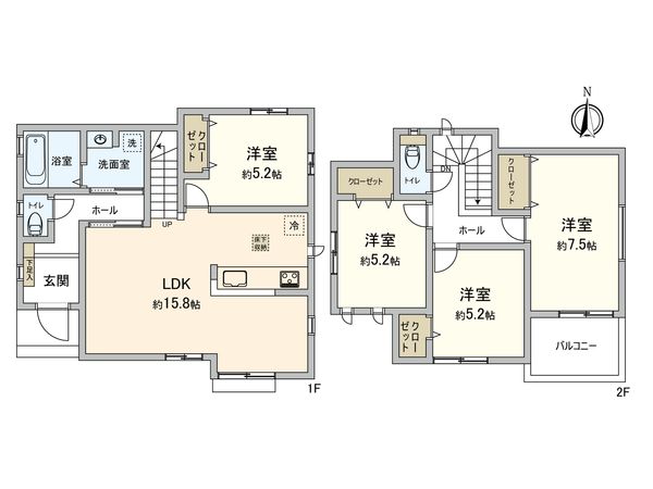 名東区猪子石2丁目 C号棟 間取図(平面図)