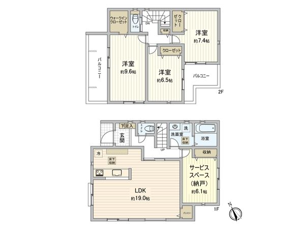 名東区一社3丁目 間取図(平面図)