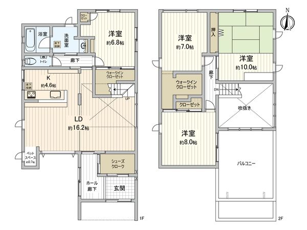 名古屋市中志段味特定土地区画整理119街区 間取図(平面図) 名古屋市中志段味特定土地区画整理119街区 間取図(平面図)